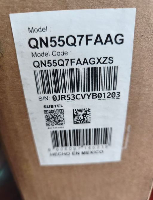 Caja Samsung QLED 55